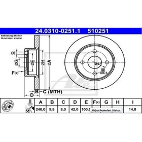 Resim Disk Fren Aynası Arka Efd4050 Astra-g 1.6 4 Bijon 569108 