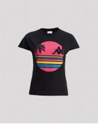 Resim Kappa Authentic Sand Pakita Kadın Siyah-fuşya Pembe Comfort Fit Tişört 