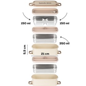 Resim Porsima 1612 3 Katlı 4 Bölmeli Yemek Termosu Luncbox Sefer Tası 