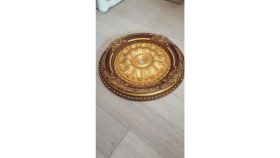 Resim Decogold Yeni 60 cm Oval Kahve Eskitme Saray Tavan 