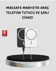 Resim Magsafe Uyumlu Kablosuz Powerbank Güçlü Mıknatıs, Hızlı Şarj, Kompakt Tasarım Çok Renkli 