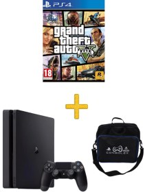 Resim Sony PlayStation 4 Slim 1TB – Türkçe Menü + Tek Kol + GTA 5 (Yenilenmiş) 