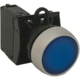 Resim Supu TJ2533-0AM40-J10 / Tj2 Serisi Saten Çerçeveli, Işıklı ve Yaylı Buton Seti, Mavi (1no, 24 Vac/dc) 