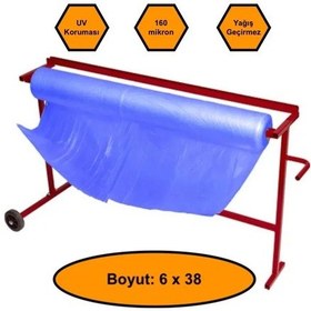 Resim 160 Micron Mavi Naylon Örtü, 6x38 Metre 