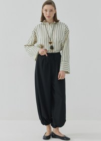 Resim Elara Şalvar Pantolon Siyah - Siyah / 40-42 