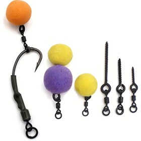 Resim 10 adet Carp Balıkçılığı Boilie Vida Pop Up Boilies Yem Çekirdek Topu Imitasyon Yem Vida Yüzen Top Beads Besleyici için Carp Balıkçılığı Rigs 