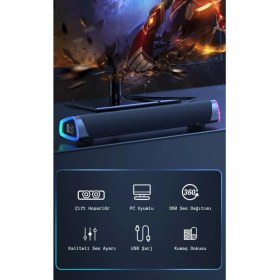 Resim Knittingtr Bluetooth Güçlü Hoparlör Bas Subwoofer Soundbar Tv Ses Sistemi Stereo 