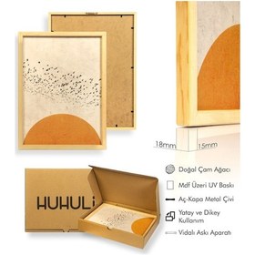 Resim Huhuli Ahşap Çerçeveli 2 Li Modern Tablo Huhu276 