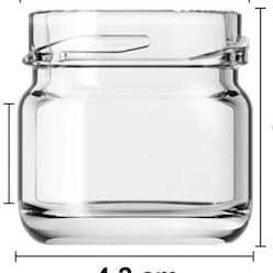 Resim 29 Ml Küçük Cam Kavanoz 29 Cc Numune Kavanozu Metal Siyah Kapaklı 25 Adet 