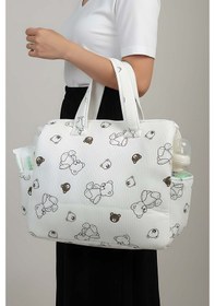 Resim Mini Ayıcık Fiyonklu Anne Bebek Bakım Çantası Çok Renkli 