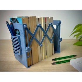 Resim Geri Çekilebilir Kitap Standı Kitap Düzenleyici Kitaplık 