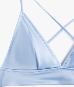 Resim Koton Bağlamalı Arkası Çapraz Askılı Bralet Bikini Üstü Mavi 5sak10068mm Mavi 
