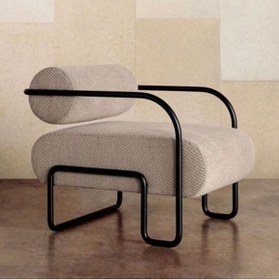 Resim Endeco Design Metal Iskandinav Berjer Tekli Koltuk 