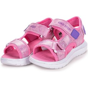 Resim Kiko Kids 333 Hologram Cırtlı Kız Çocuk Sandalet Ayakkabı Pembe 