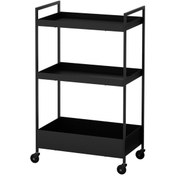 Resim IKEA Nıssafors Tekerlekli Servis Arabası - Sehpası - Siyah - 50,5x30x83 Cm 