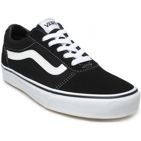 Resim Vans VN0A36EMC4R1 MN Ward Suede Canvas Ayakkabı Beyaz - Siyah 
