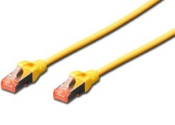 Resim DK-1644-020/Y Digitus Cat.6 Patch Kablo, S-FTP, Halogenfree, AWG 27/7, 2 metre, Sarı Renk 