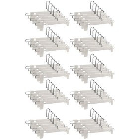 Resim Pantolon Etek Askısı Plastik Abs 30 Cm Yüksek Kalite Mandallı Askı 50 Adet Diğer 