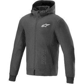 Resim Alpinestars Radium Tech Hoodie Korumalı Motosiklet Montu Siyah Beyaz 