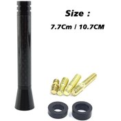 Resim Karbon Fiber-10.7 Cm-union Jack Araba Çatı Radyo Anteni Fm Anteni Anten Mini Cooper F54 F55 F56 F57 F60 R50 R52 R53 R55 