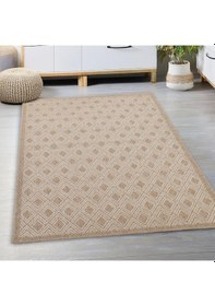 Resim Avanos Modern Sisal Jüt Toz Vermez Balkon Bahçe Mutfak Dokuma Halı Kilim Bej 