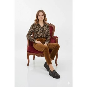 Resim Doçka Kadın Hakiki Deri Klasık Tarz Günlük Dolgu Topuk Bağcıksız Ayakkabı LX25/DL290 