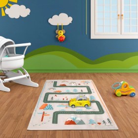 Resim Safemom 90 x 145 cm Aktivite Bebek Çocuk Oyun Halısı Oyun Matı Snow 