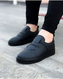 Resim WG Fashion Mp036 St Bağcıklı Lastikli Ortopedik Yüksek/kalın Taban Erkek Sneaker Siyah 