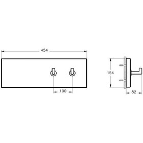 Resim VitrA Voyage İkili Askı Beyaz - Krom A4479857 Beyaz - Krom 