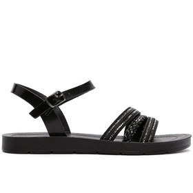 Resim Women's Black Ankle Strap Comfort Sandals 