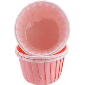 Resim Cupcake Kalıbı Orta Boy Düz Renk 50x39 Mm 100 Adet Pembe N11.1065 