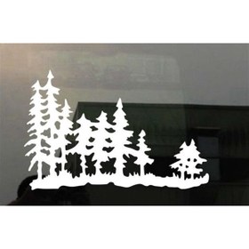 Resim Redline Grafik Çam Ağaçları Sticker 