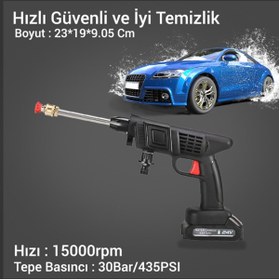Resim gaman Şarjlı 30 Bar Yüksek Basınçlı Oto Yıkama Ve Köpükleme Tabancası Ağaç İlaçlama Bahçe Bakım Tabancası 