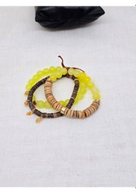 Resim Glamglamour Üçlü Ud Ağaçı Boncuklu Özel Kadın Bileklik Çok Renkli 