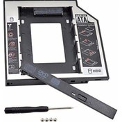 Resim Ancheyn 4717 12.7 mm HDD Caddy DVD SSD Kutu Sata CD Kızak İkinci Harddisk Laptop Notebook Siyah 