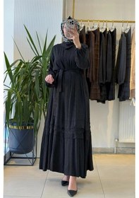 Resim Misswhence 38528 İpek Ferace Siyah Çok Renkli 