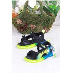 Resim Vicco 332.b25y.256 Jack Siyah Rahat Esnek Işıklı Erkek Çocuk Sandalet Siyah 