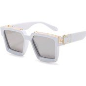 Resim Joyhub Megs Drummer Büyük Kare Eloksal Güneş Gözlüğü Unisex Trend 2024 E8hdx6 Gri 