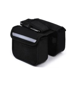 Resim Evvano Bisiklet Çok Amaçlı Heybe Çanta Kadro Üstü Telefon Tutuculu - Siyah 