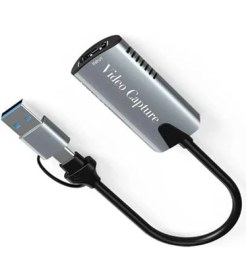 Resim Type-C To USB 2in1 Video Capture Yakalama Kartı 4K 1080P Uçlu HDMI To Type-C Pc Bilgisayar Video Adaptör Çevirici 