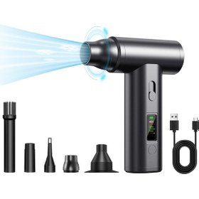 Resim Springsun 4000mah Şarjlı Kablosuz Taşınabilir Hava Üfleyici Klavye, Araç, Evcil Hayvan Ve Ev İçin 