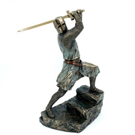 Resim Kılıcıyla Savaşan Orta Çağ Tapınak Şövalyesi Biblo 