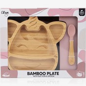 Resim Citron Bölmeli Vakum Tabanlı Organik Bambu Çocuk Yemek Takımı - Unicorn 1073544 