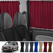 Resim Oto Pandami Citroen Berlingo 2.nesil 2008-2018 Uyumlu Bordo Raylı Oto Perde Takımı 
