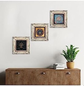 Resim Pinecone Stone Yaşam Çiçeği, Hayat Ağacı, Nazar Taş Duvar Tablosu - Çerçeveli Taş Tablo - Dekoratif Duvar Sanatı - Modern Ev ve Ofis Duvar Dekoru K3-159 