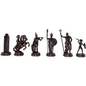 Resim Sadece Satranç Taşı İsteyene Gifthome Premium Jumbo Boy Metal Yunan Figürlü Satranç Taşı 