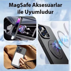 Resim Ally Apple Uyumlu iPhone 14 Pro Max İçin Magsafe Yüzük Standlı Manyeti 