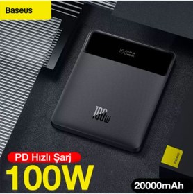 Resim Baseus Ppdgl-01 Blade High Power 20.000 mAh 100W Dijital Ekranlı Siyah Taşınabilir Şarj Aleti 
