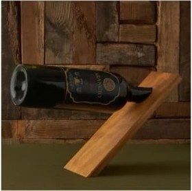 Resim Ahşap Şişe Tutucu - Tekli Stand 