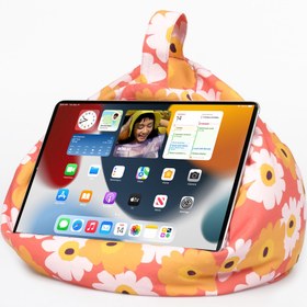 Resim NİATEKS iPad, Tablet, E-okuyucu ve Kitap Yastığı / iPoof Turuncu Çiçek 